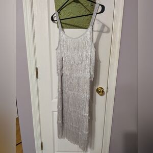 Silver Fringe Dress